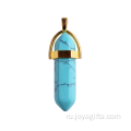 Бирюзовый кулон Ожерелье Ювелирные изделия для женщин Целебный камень Маятник